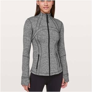 Lululemon Define Jacket Womens 4 Heathered Black Athletic Full Zip Sporty Gym